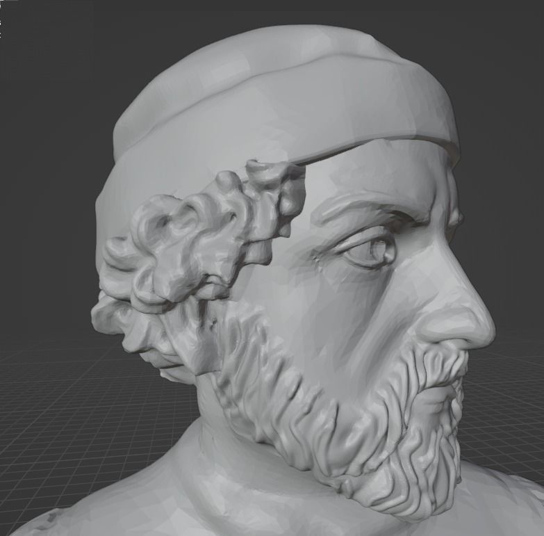 Donatello bust 3D print model_14