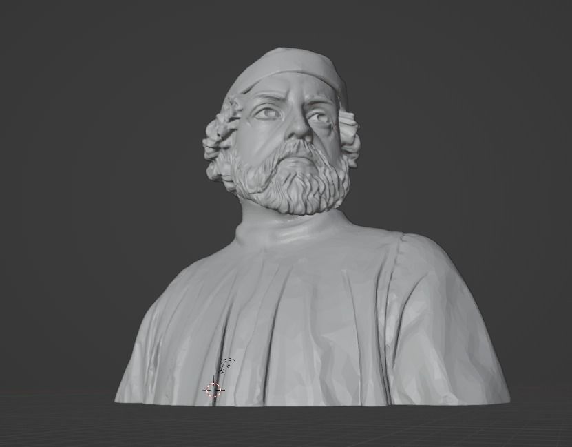 Donatello bust 3D print model_17