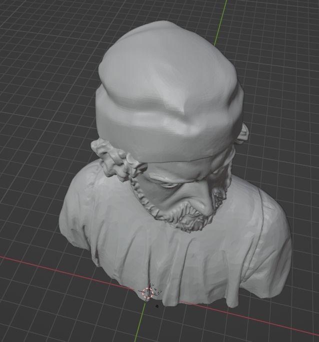 Donatello bust 3D print model_15
