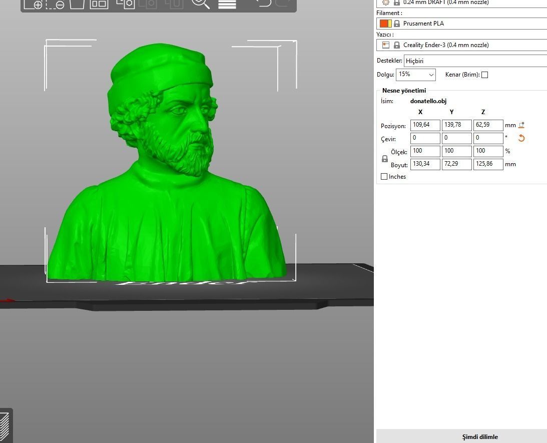 Donatello bust 3D print model_13