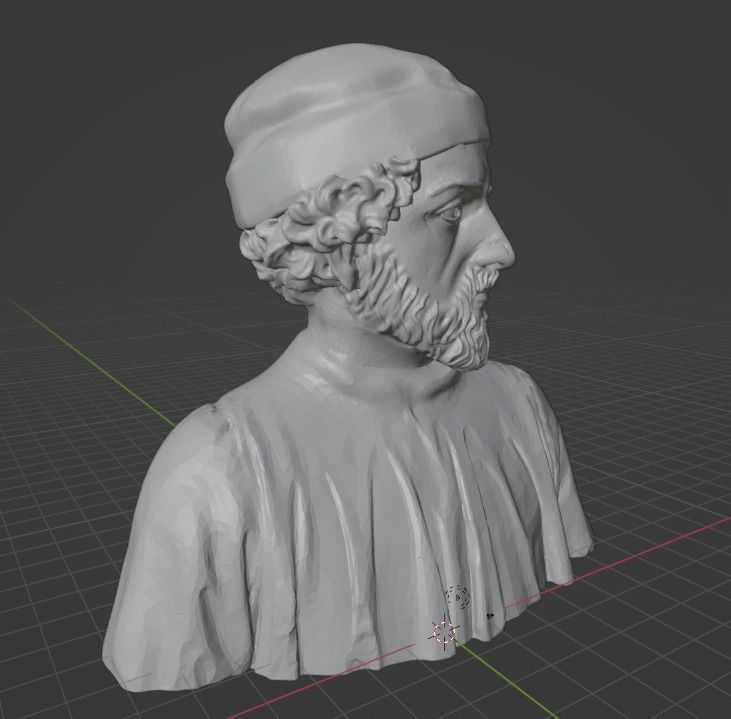 Donatello bust 3D print model_18