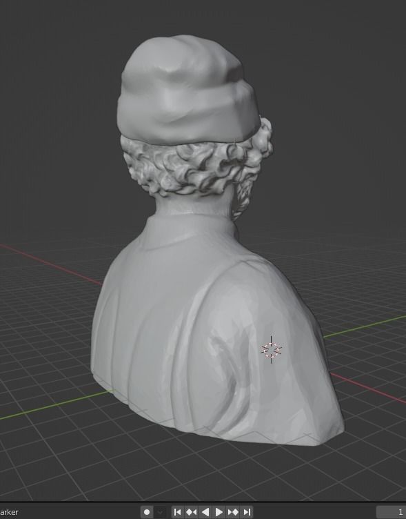 Donatello bust 3D print model_4