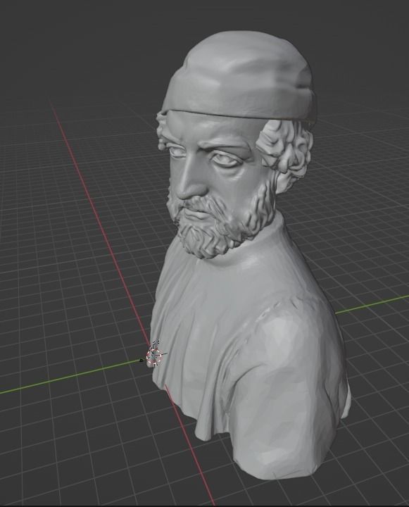 Donatello bust 3D print model_10