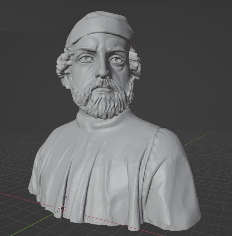 Donatello bust 3D print model_12