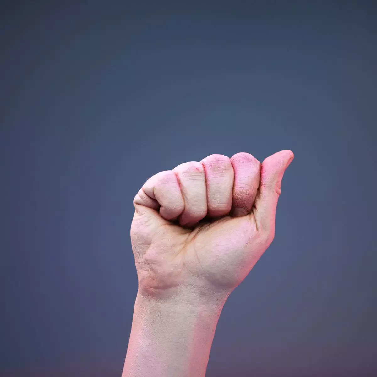 Finger Alphabet A Low-poly 3D model