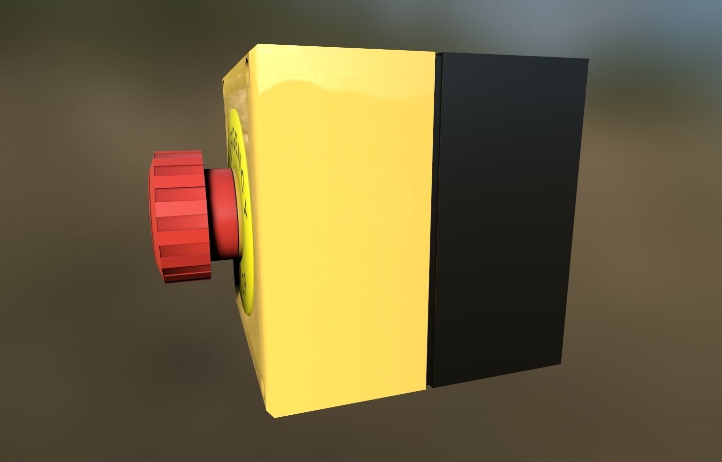 Emergency Stop Low-poly 3D model_10