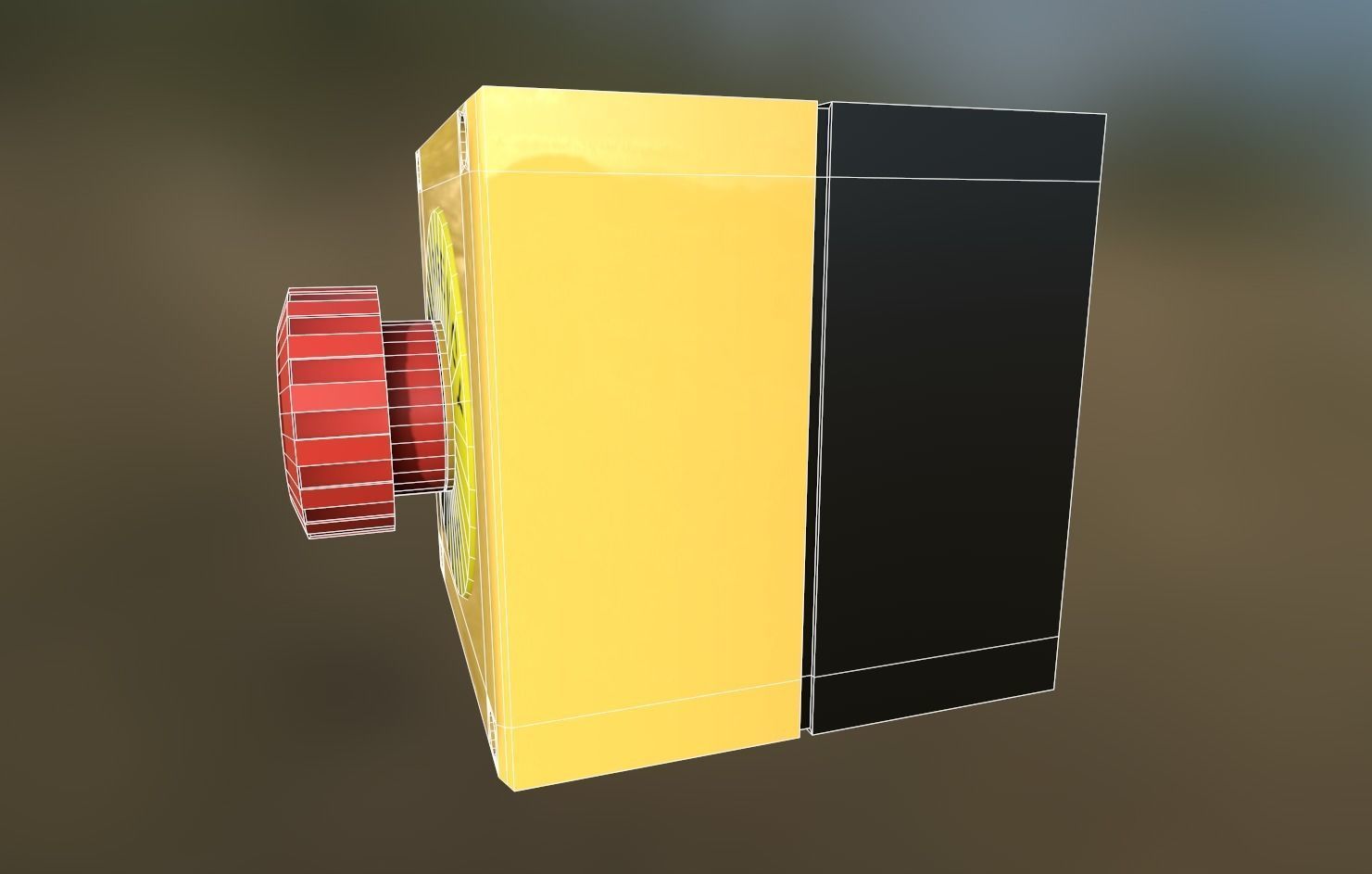 Emergency Stop Low-poly 3D model_9