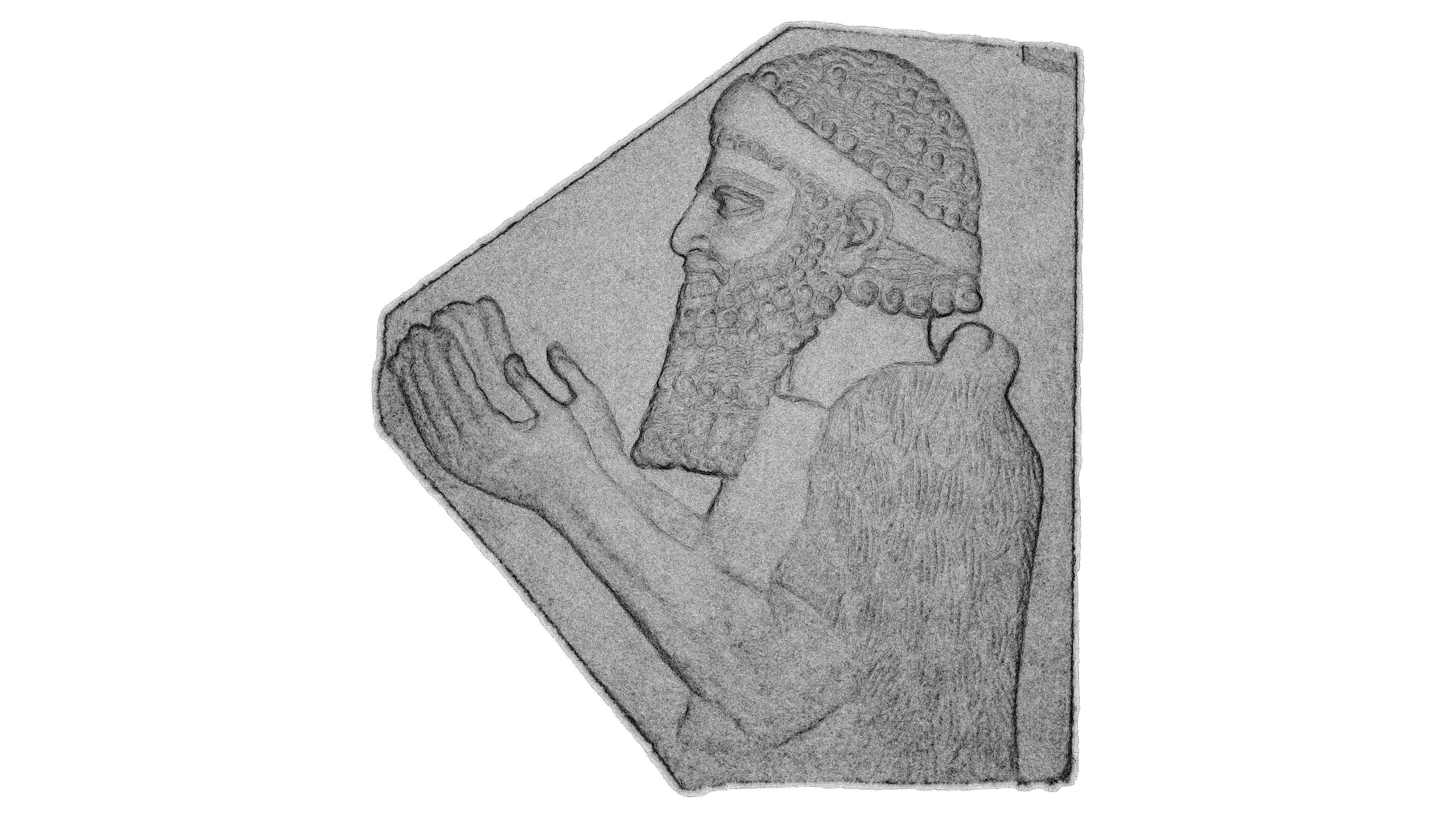 ASSYRIAN - TRIBUTAIRE MEDE I Low-poly 3D model_4