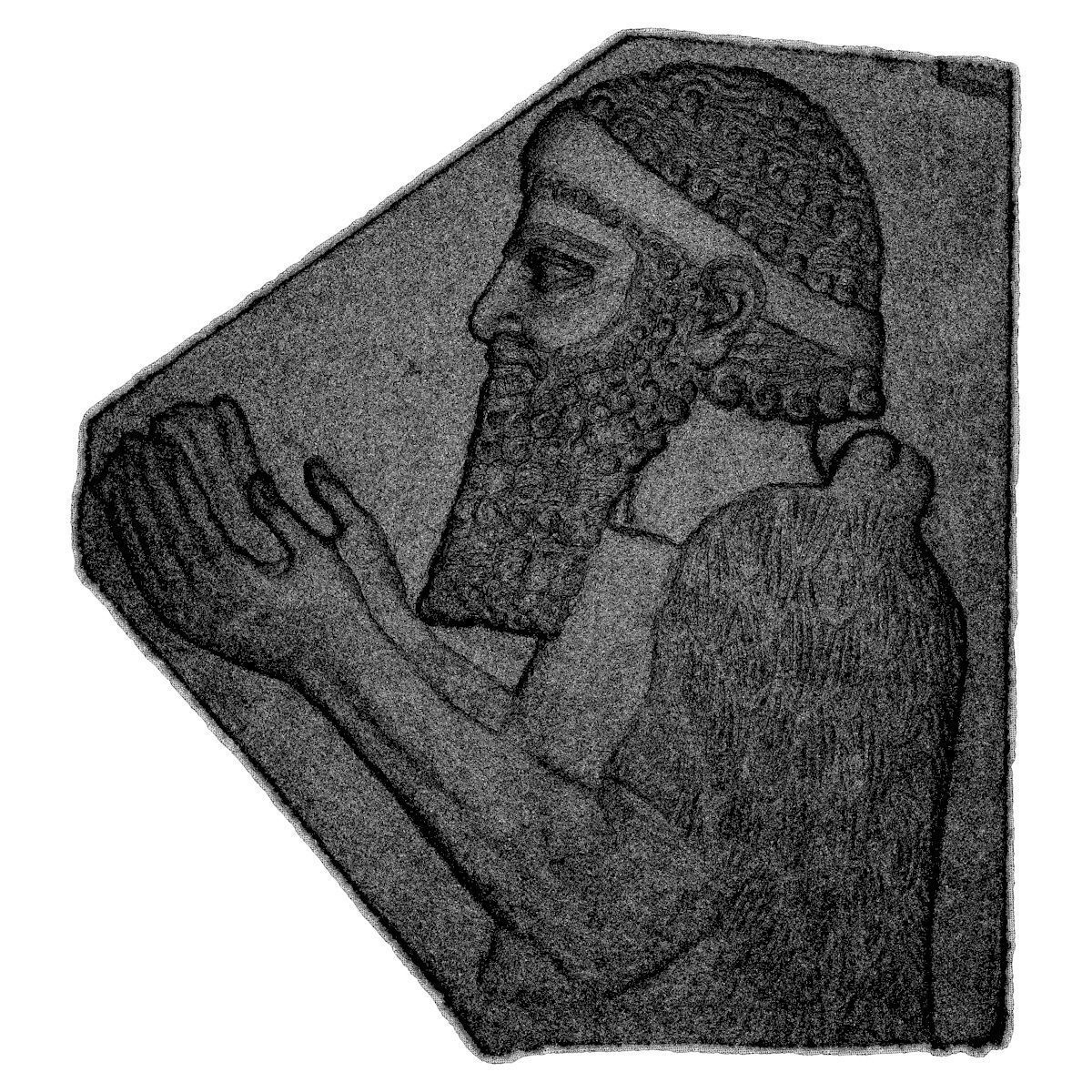 ASSYRIAN - TRIBUTAIRE MEDE I Low-poly 3D model_28