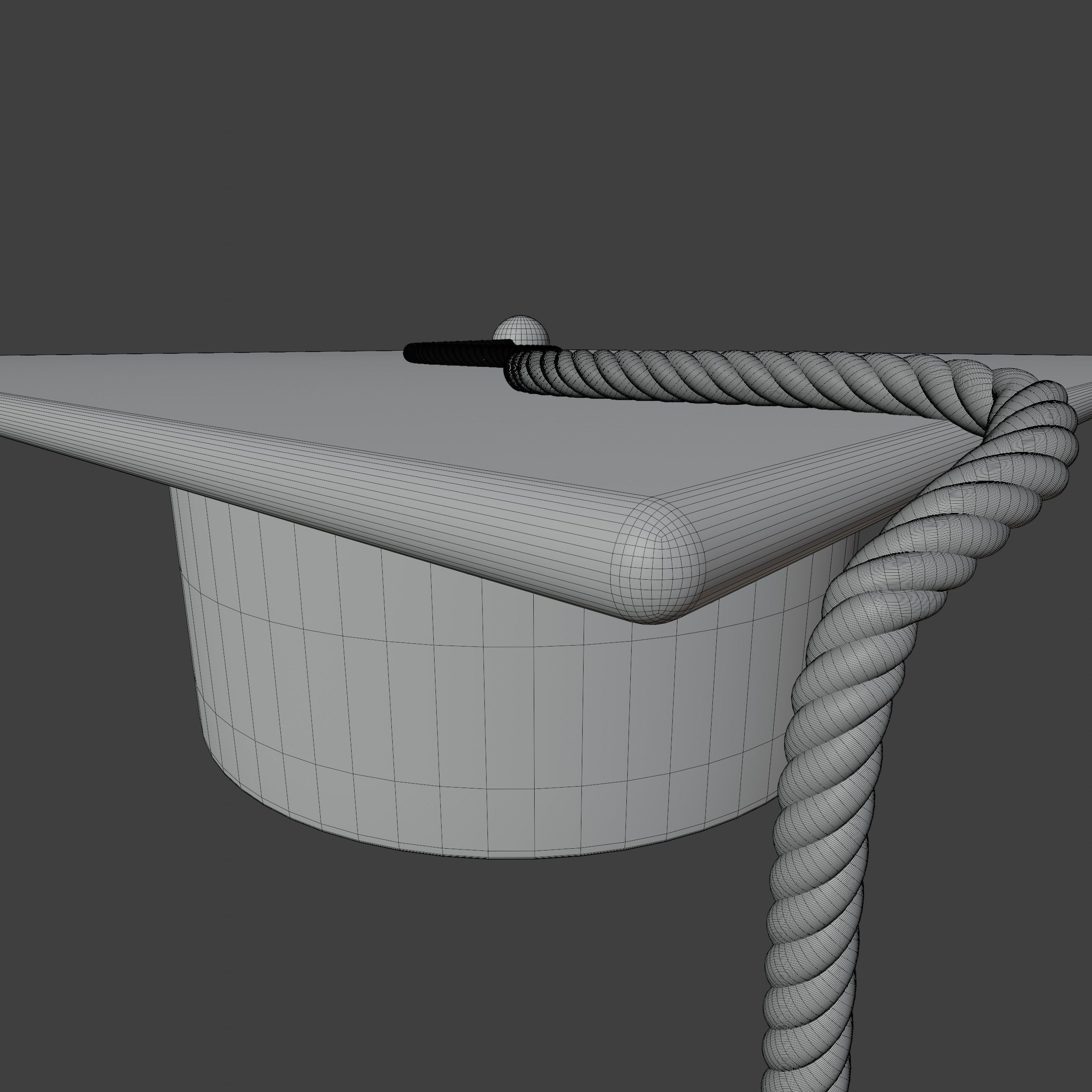 Square academic cap 3D model 3D model_6