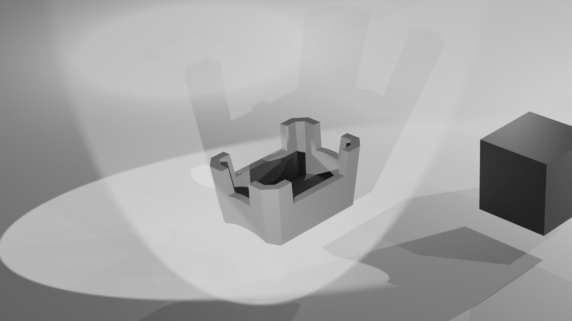 Stone Setting Emerald Cut Goldsmith semi-finished 3D print model_3