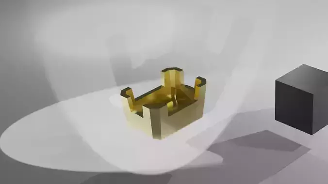 Stone Setting Emerald Cut Goldsmith semi-finished 3D print model