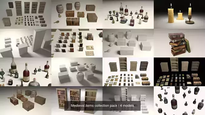 Medieval items collection pack 
