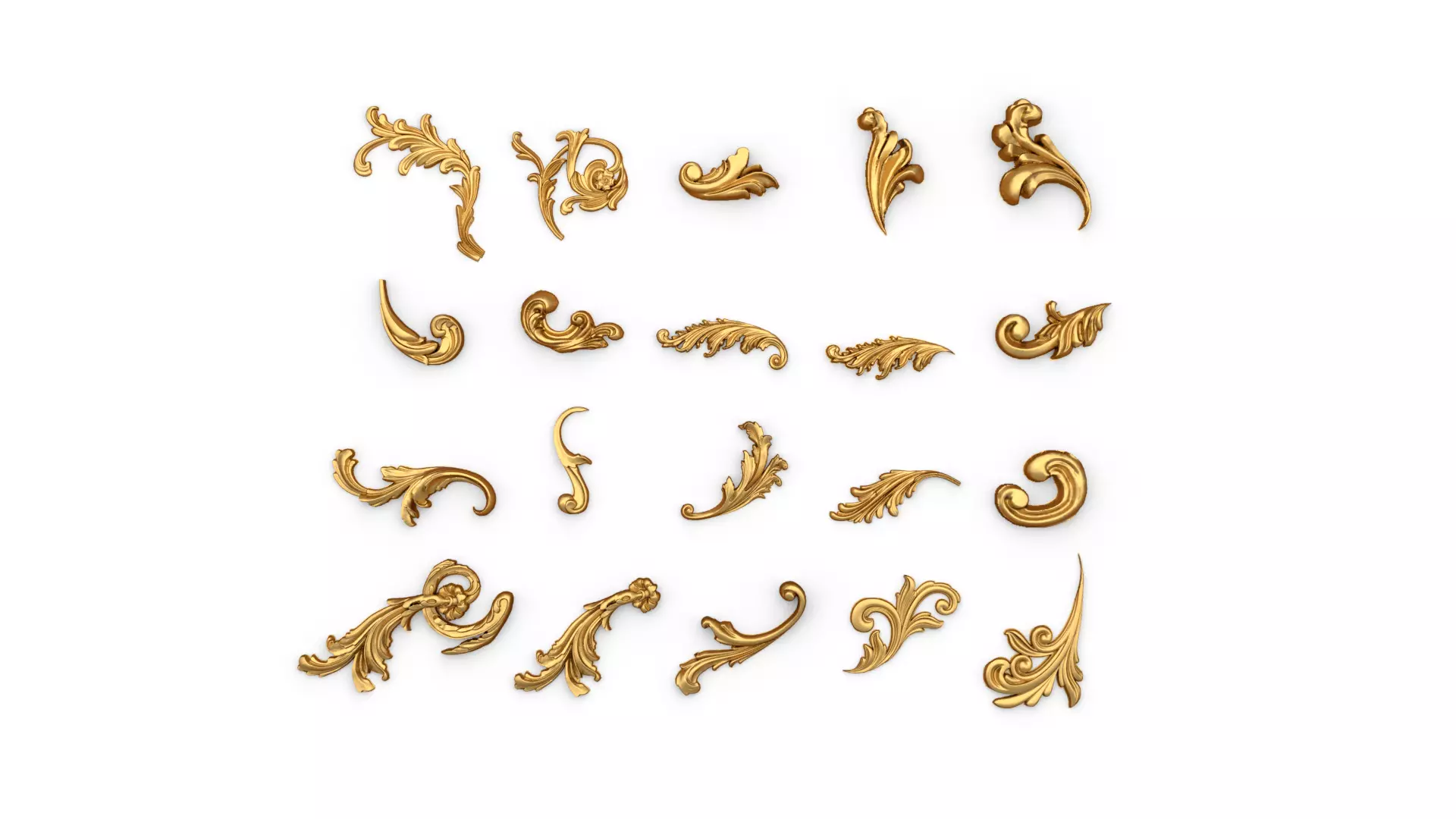 Acanthus Leaves Collection 03 3D print model_0