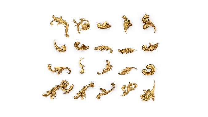 Acanthus Leaves Collection 03 3D print model