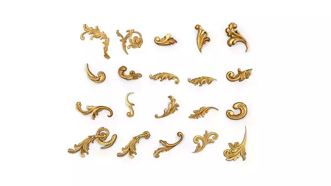 Acanthus Leaves Collection 03 3D print model