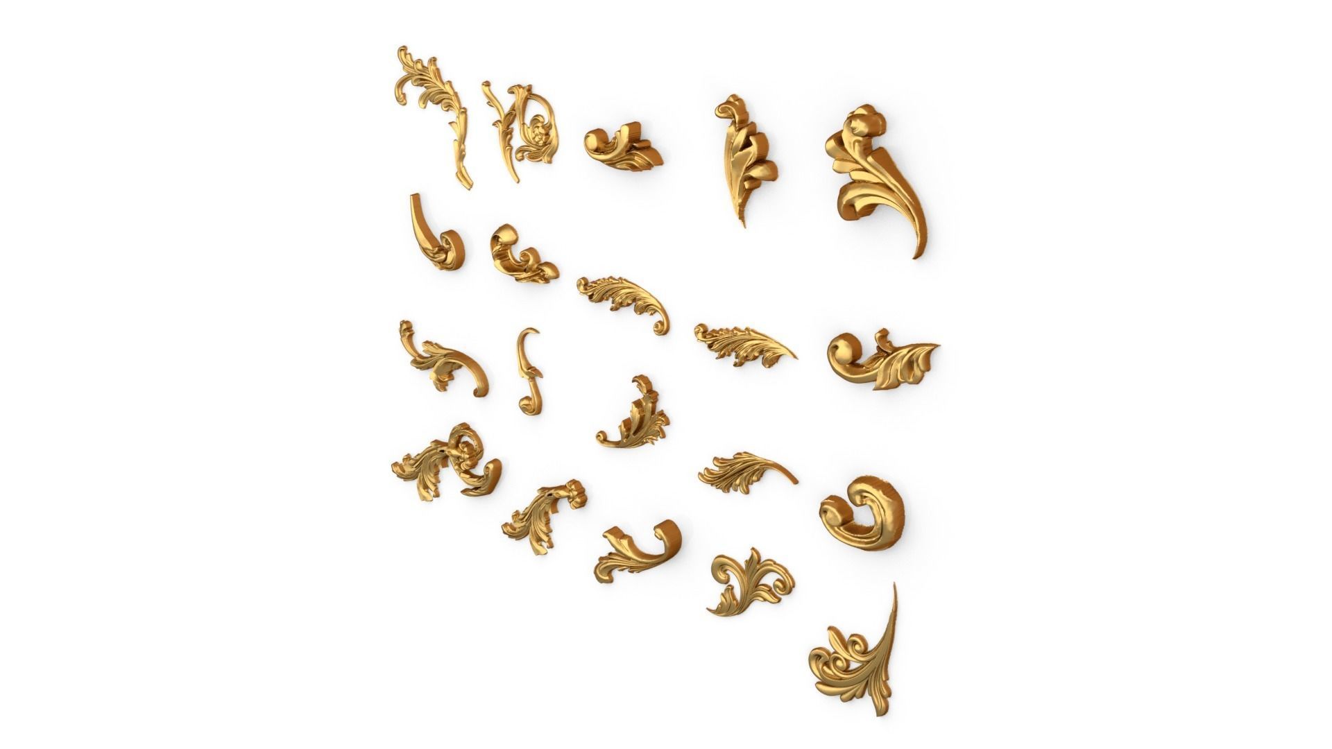 Acanthus Leaves Collection 03 3D print model_2