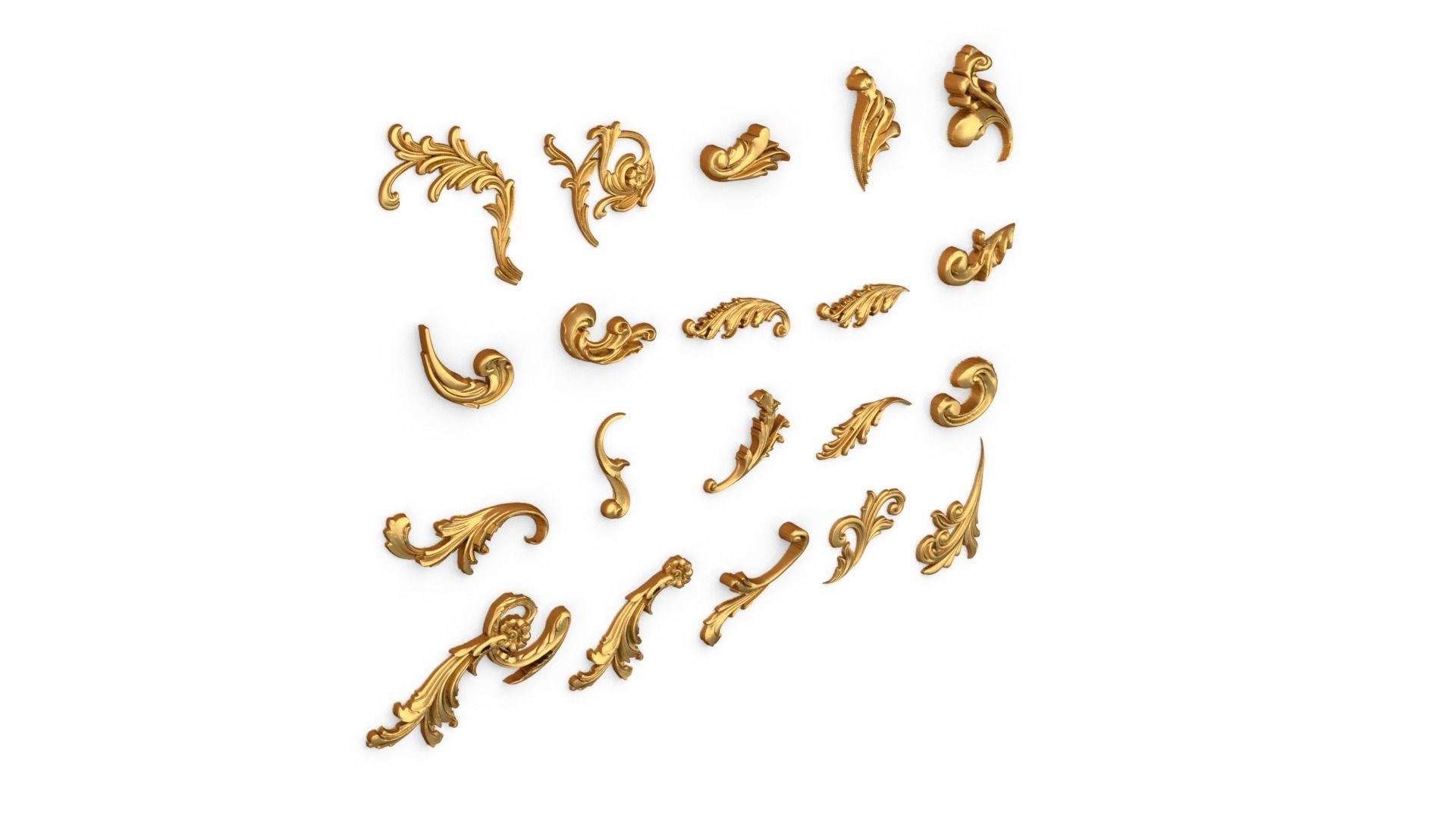 Acanthus Leaves Collection 03 3D print model_1