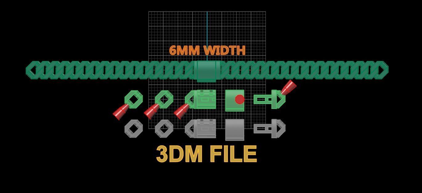 Cuban Chain Link Box Style 6MM WIDTH 3D print model_2