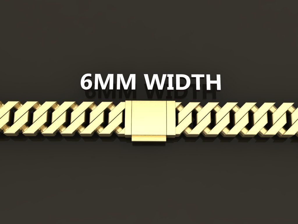 Cuban Chain Link Box Style 6MM WIDTH 3D print model_3