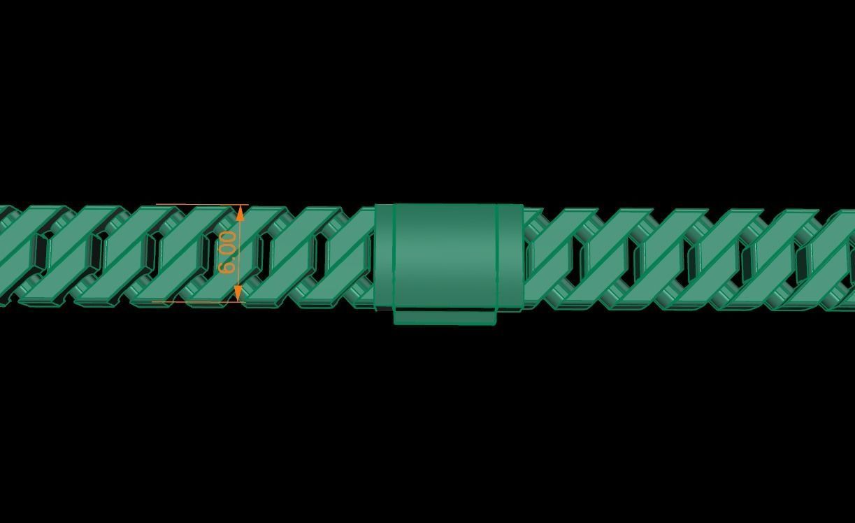 Cuban Chain Link Box Style 6MM WIDTH 3D print model_11