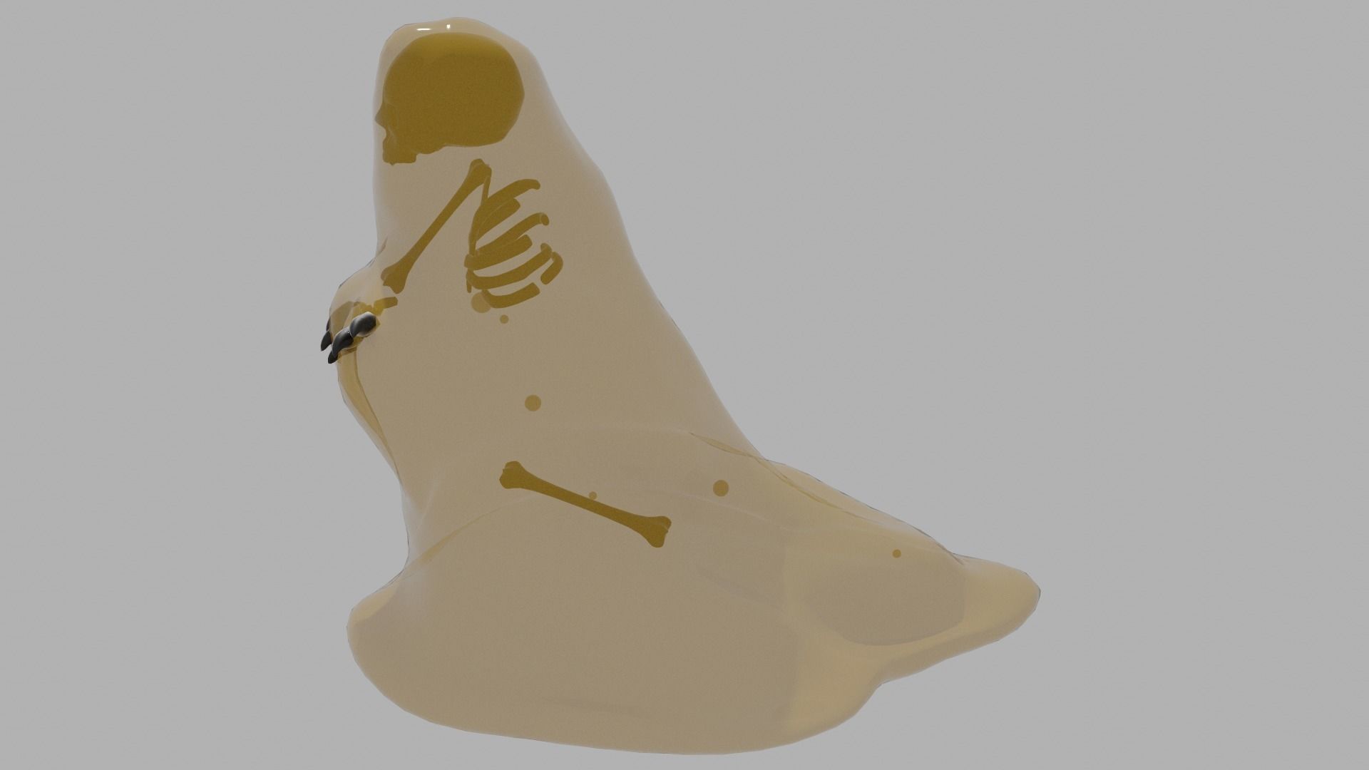 yellow slug 3D model_6