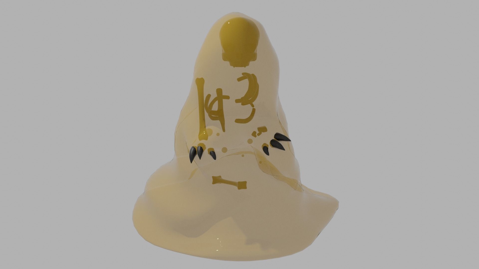 yellow slug 3D model_5