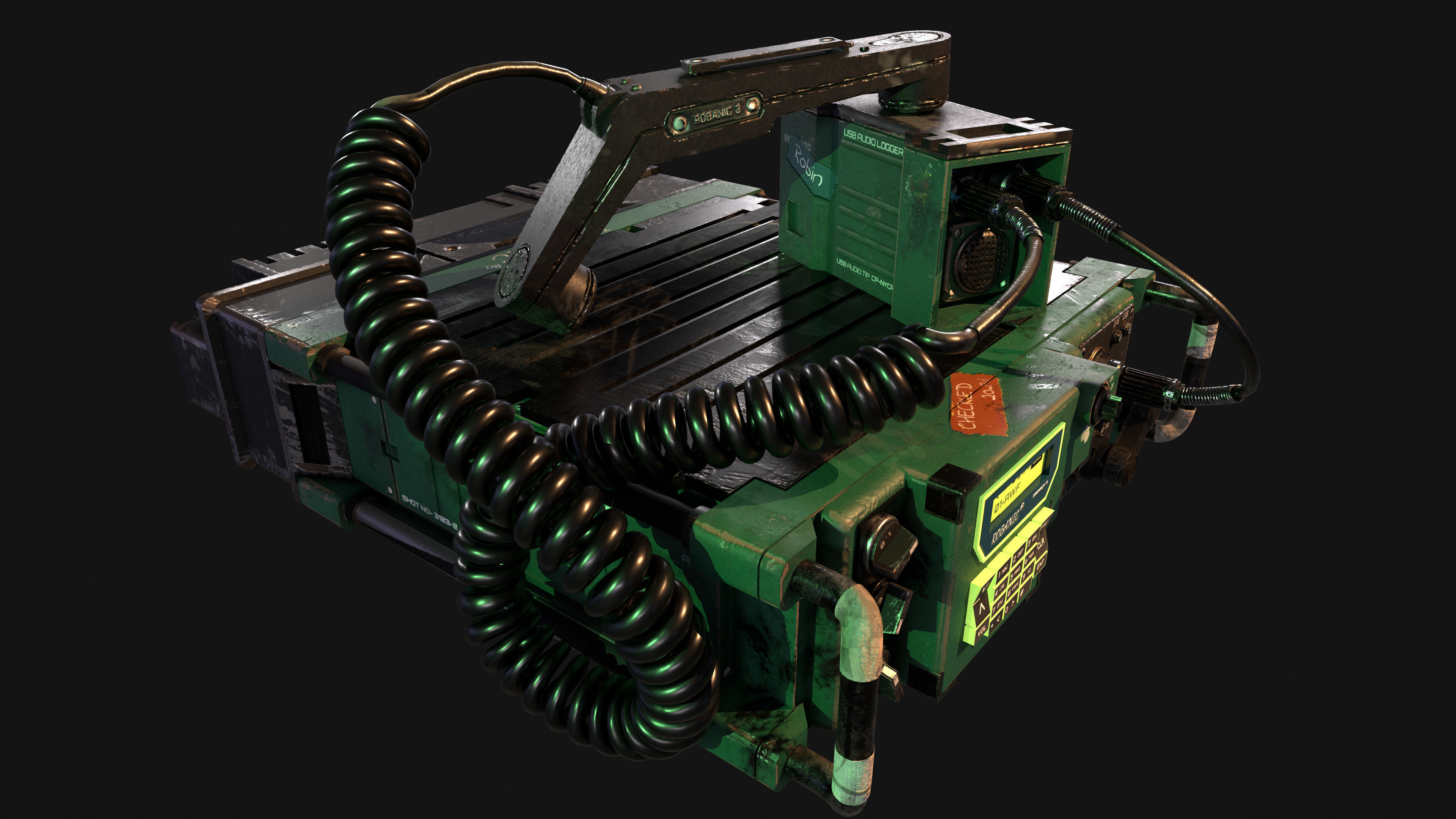 Military Radio Free low-poly 3D model_2