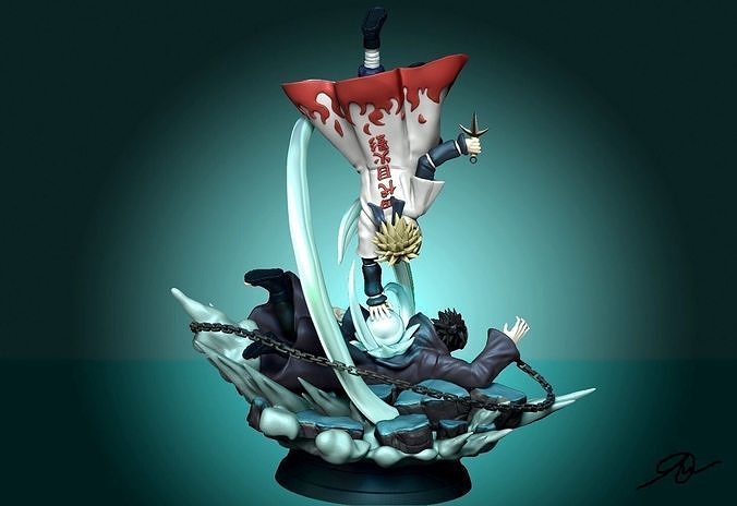 Minato vs Obito stl and obj 3D print model