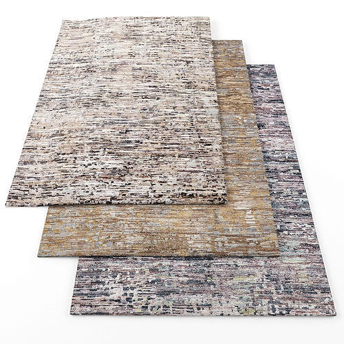 Rugs-1093 three rugs Low-poly 3D model