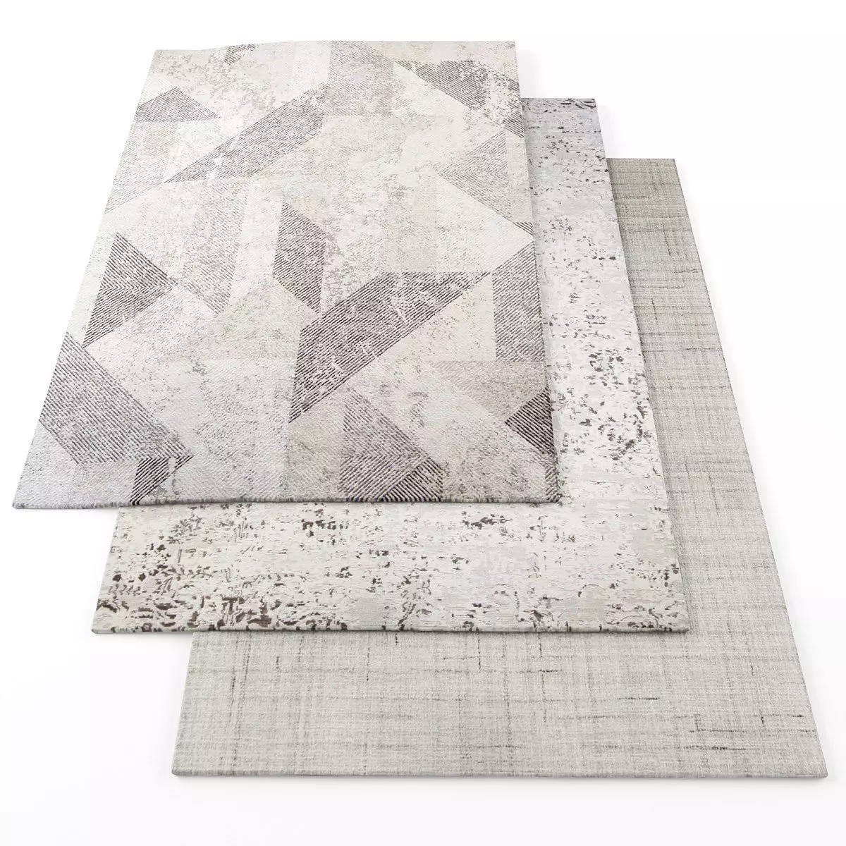 Rugs-1096 three rugs Low-poly 3D model_0