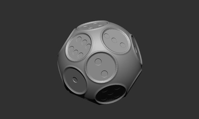 Game 16 side dice print version 3D print model