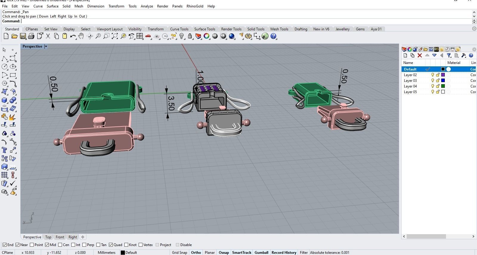 Open Box Clasp 3D print model_8