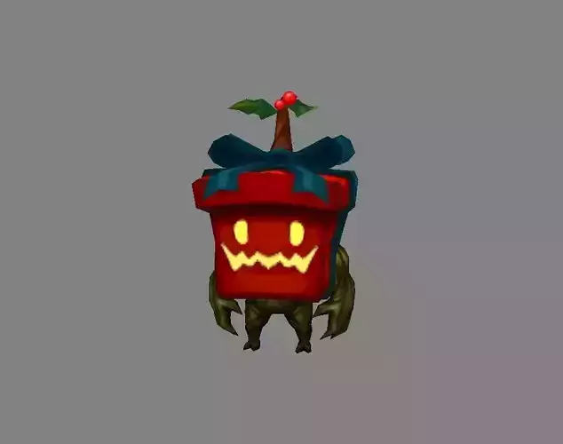 Cartoon gift box monster 