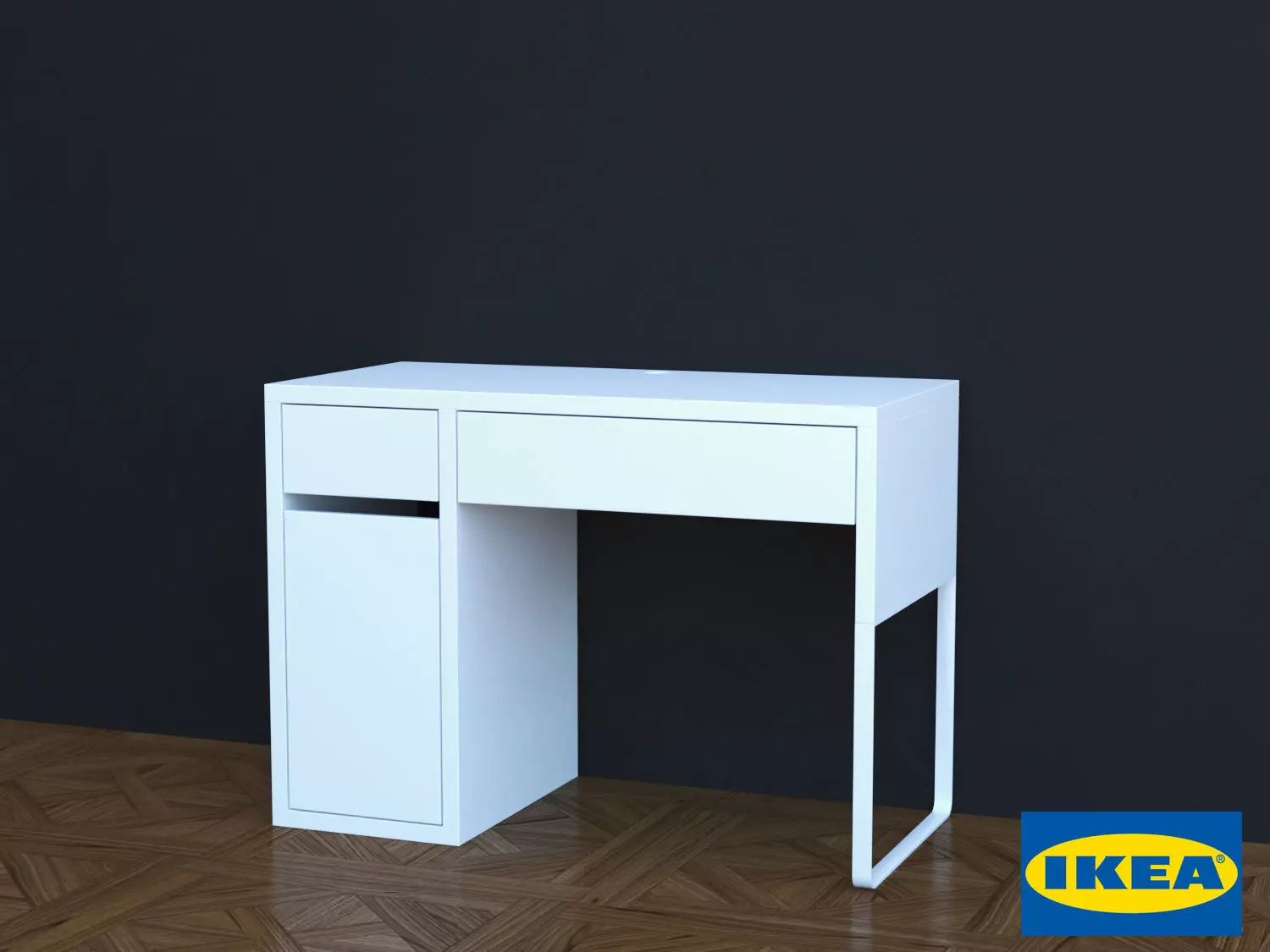 ikea micka study desk Low-poly 3D model