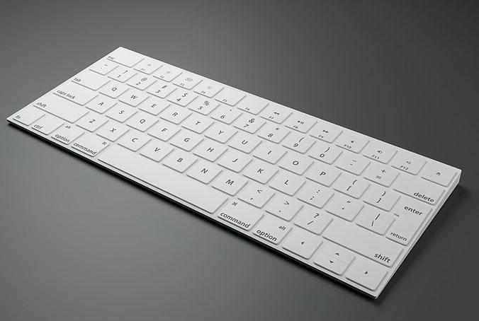 Simple wireless Keyboard 3D model 3D model
