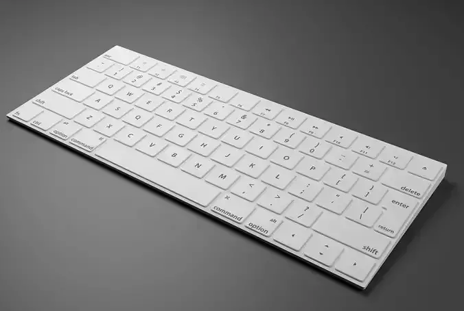 Simple wireless Keyboard 3D model 3D model Simple wireless Keyboard 3D model 3D model