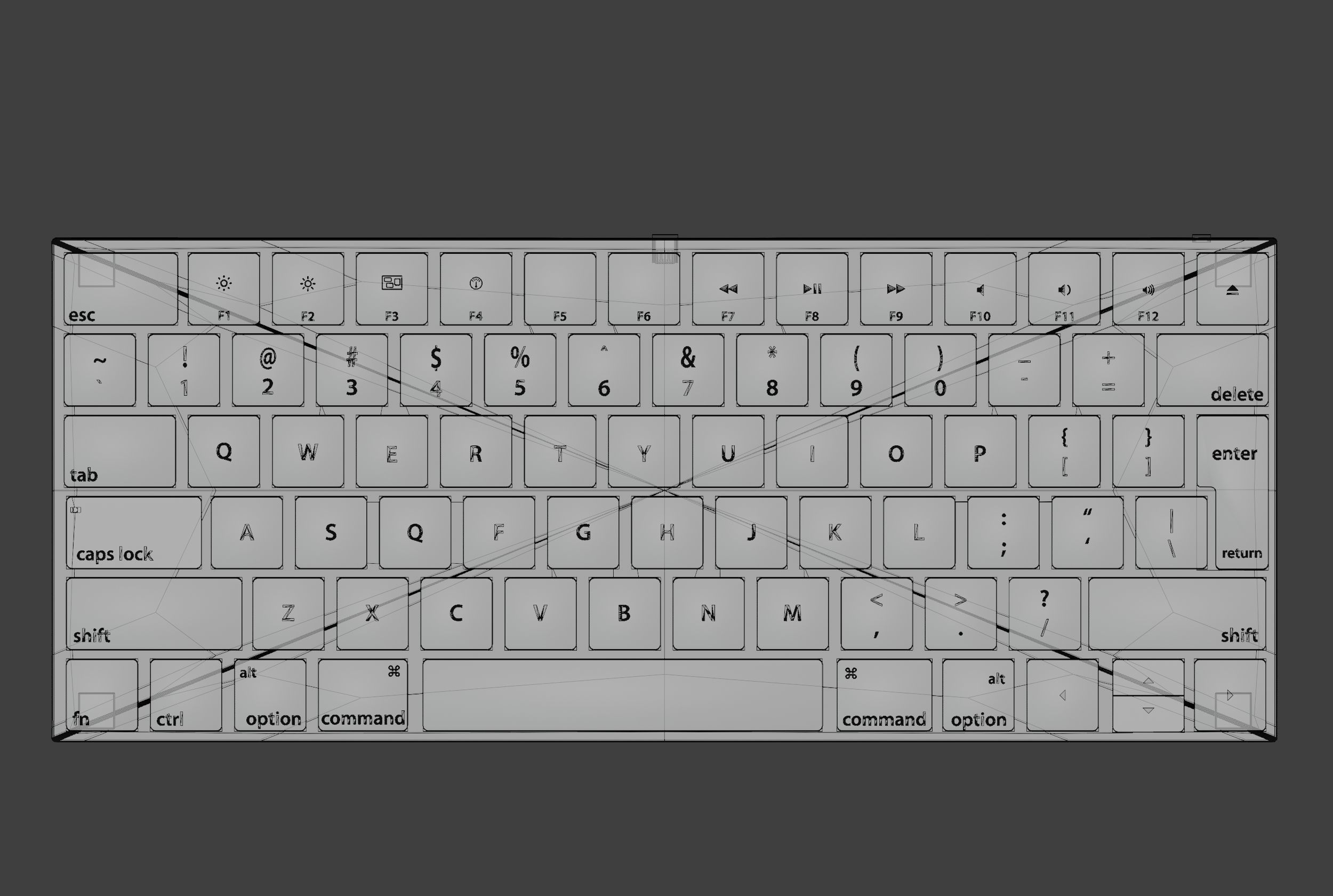 Simple wireless Keyboard 3D model 3D model_7
