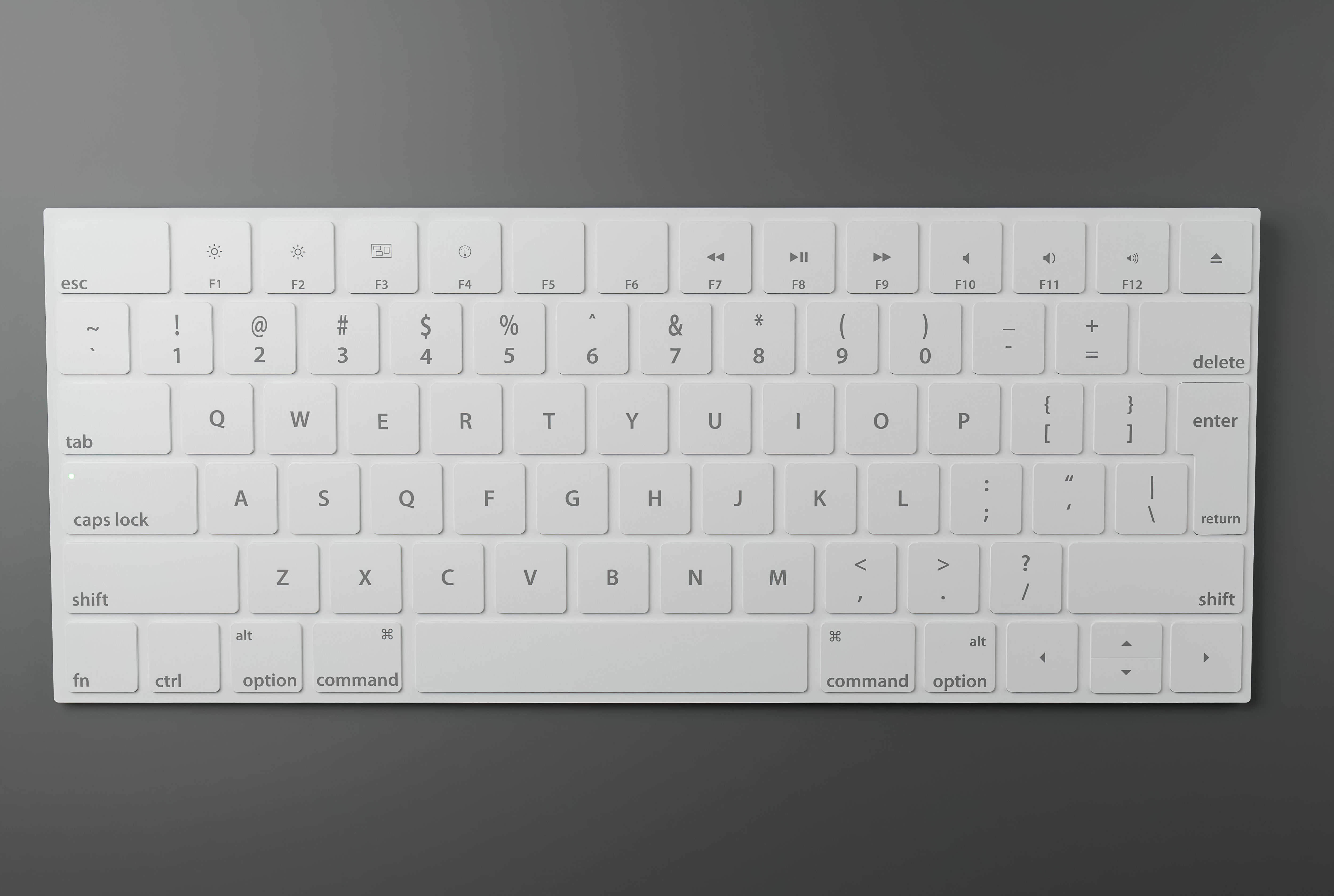 Simple wireless Keyboard 3D model 3D model_3