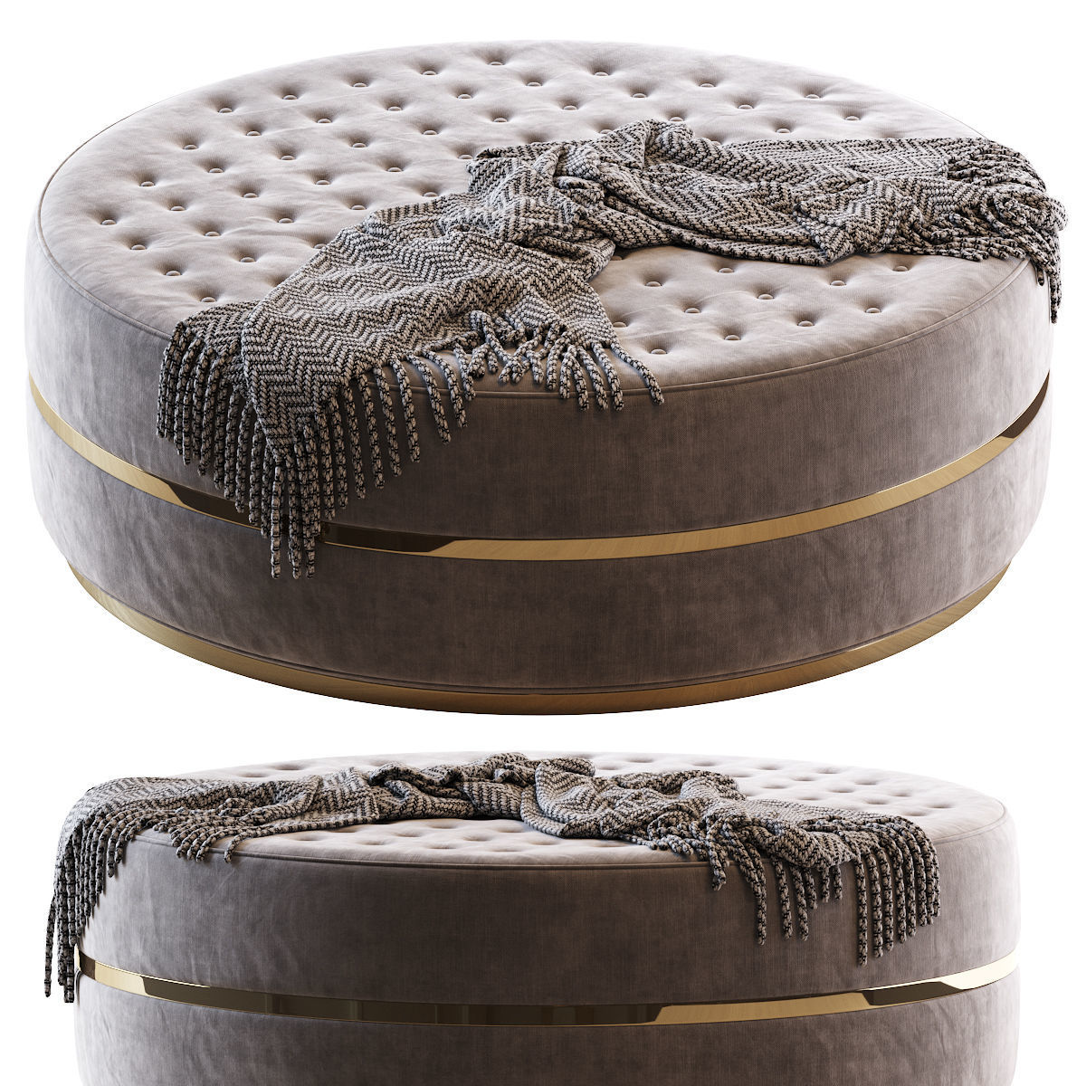 Pouf Capitone 3D model