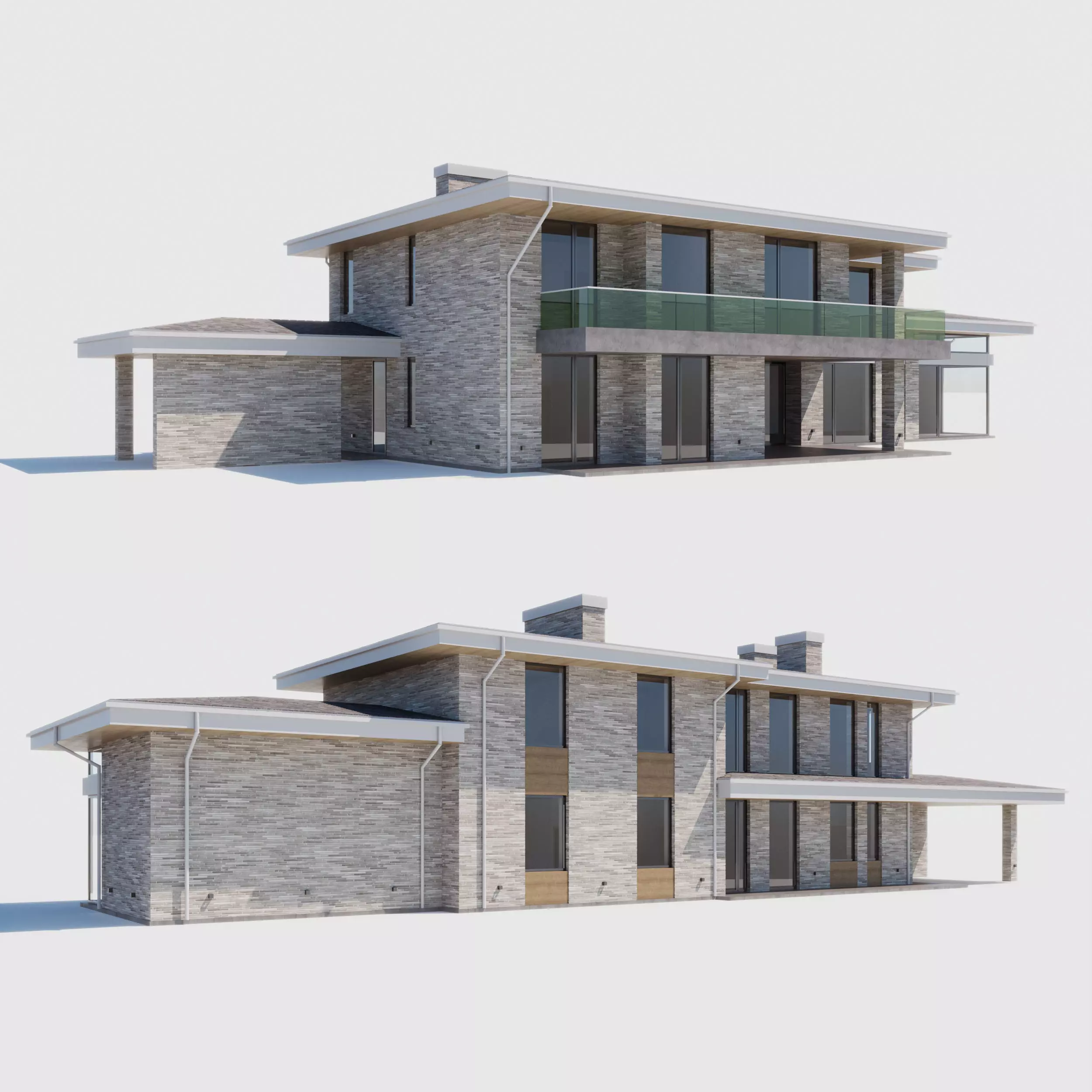 Build022 modern house 3D model_0