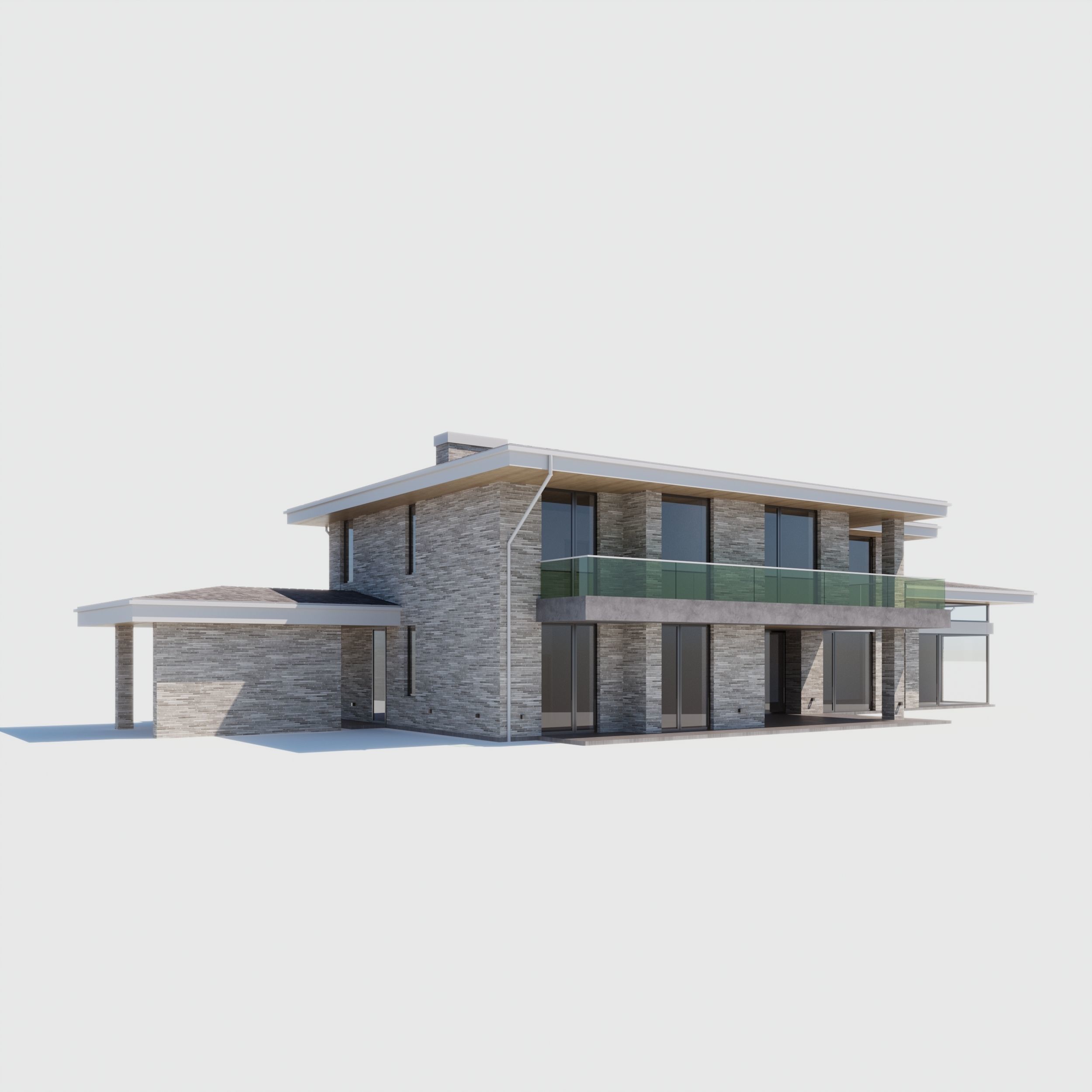 Build022 modern house 3D model_1