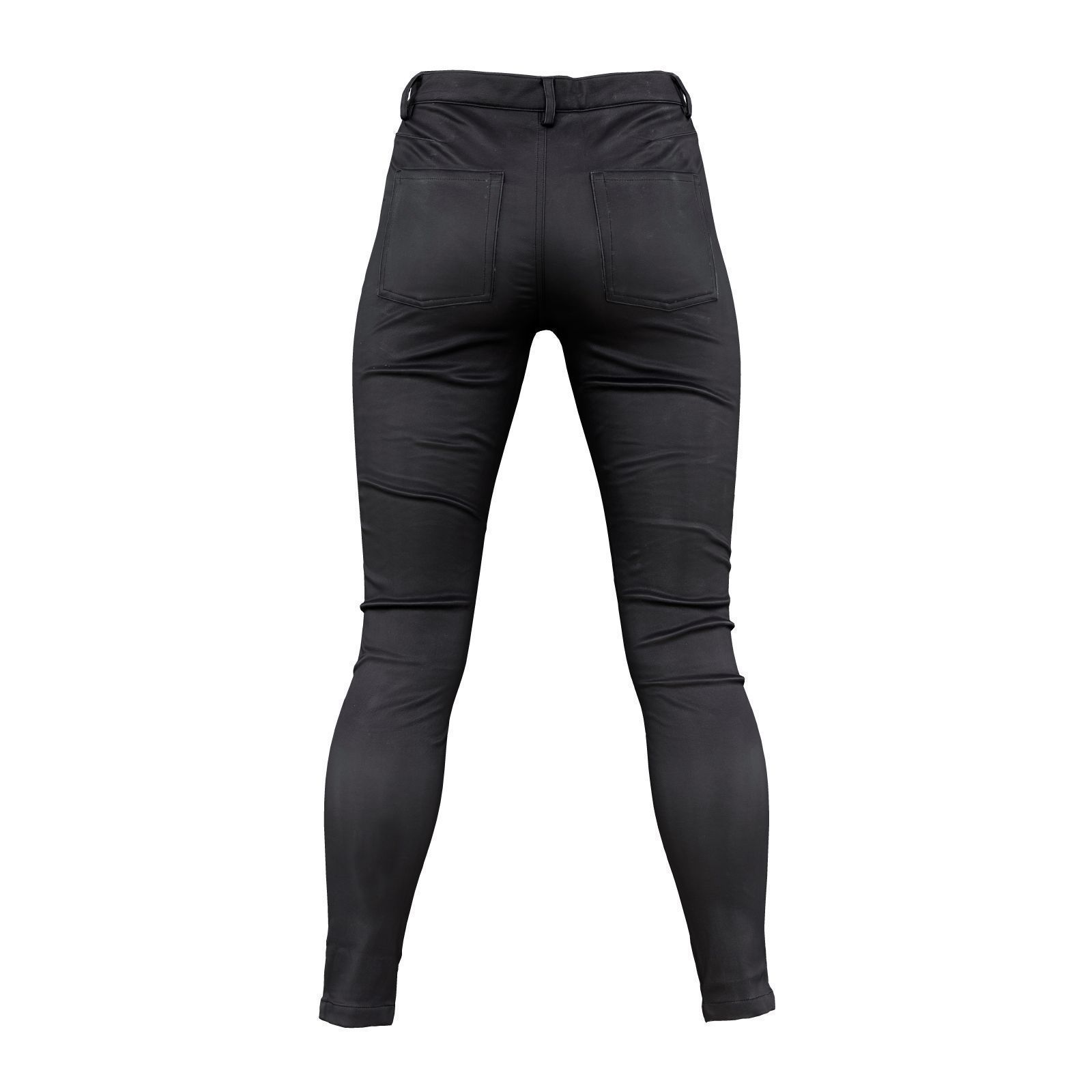 Crotch Laced Leather Pants 3D model_3