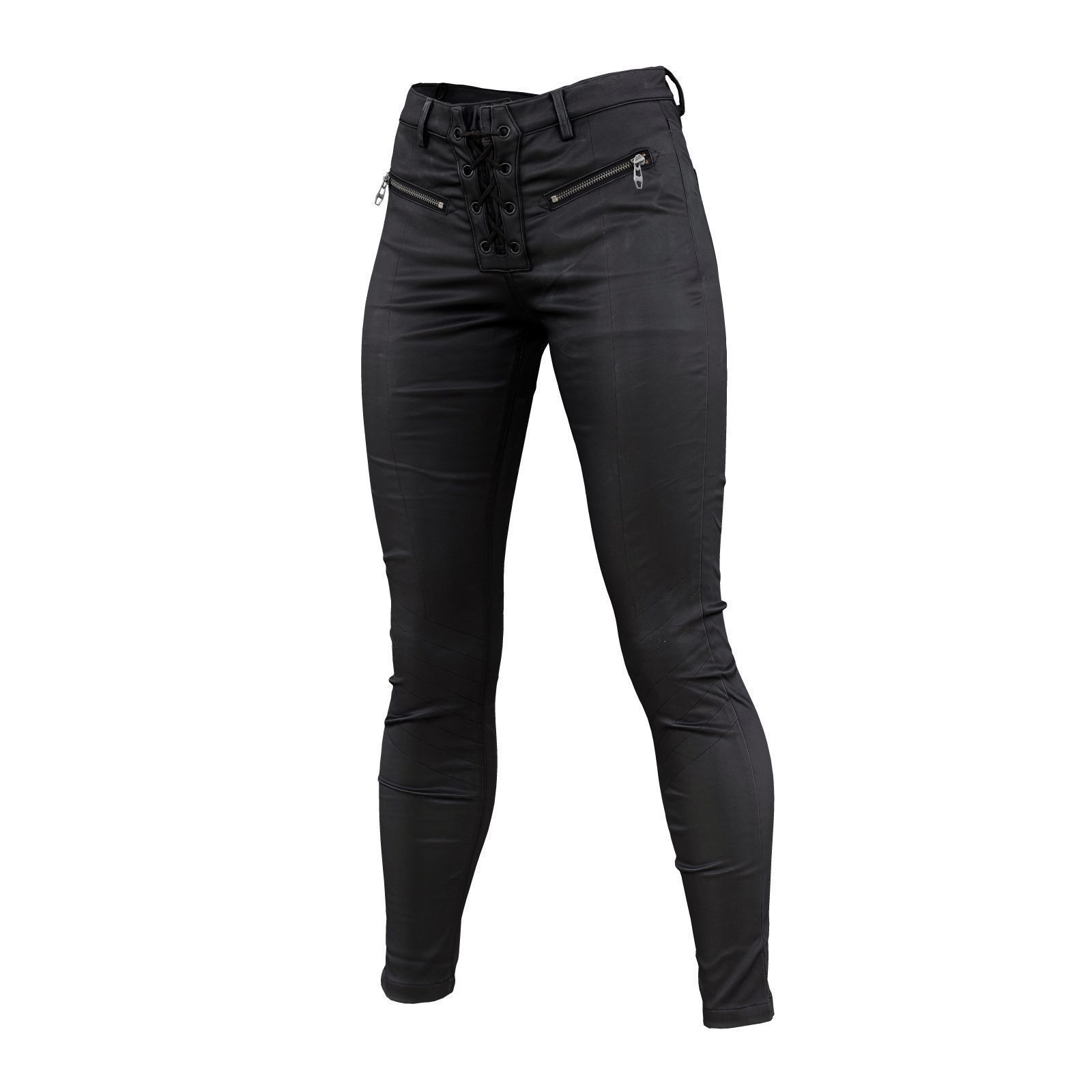 Crotch Laced Leather Pants 3D model_4