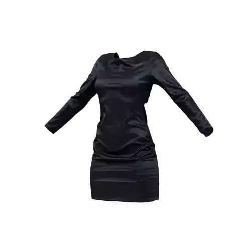 Crossed Back Shiny Dress