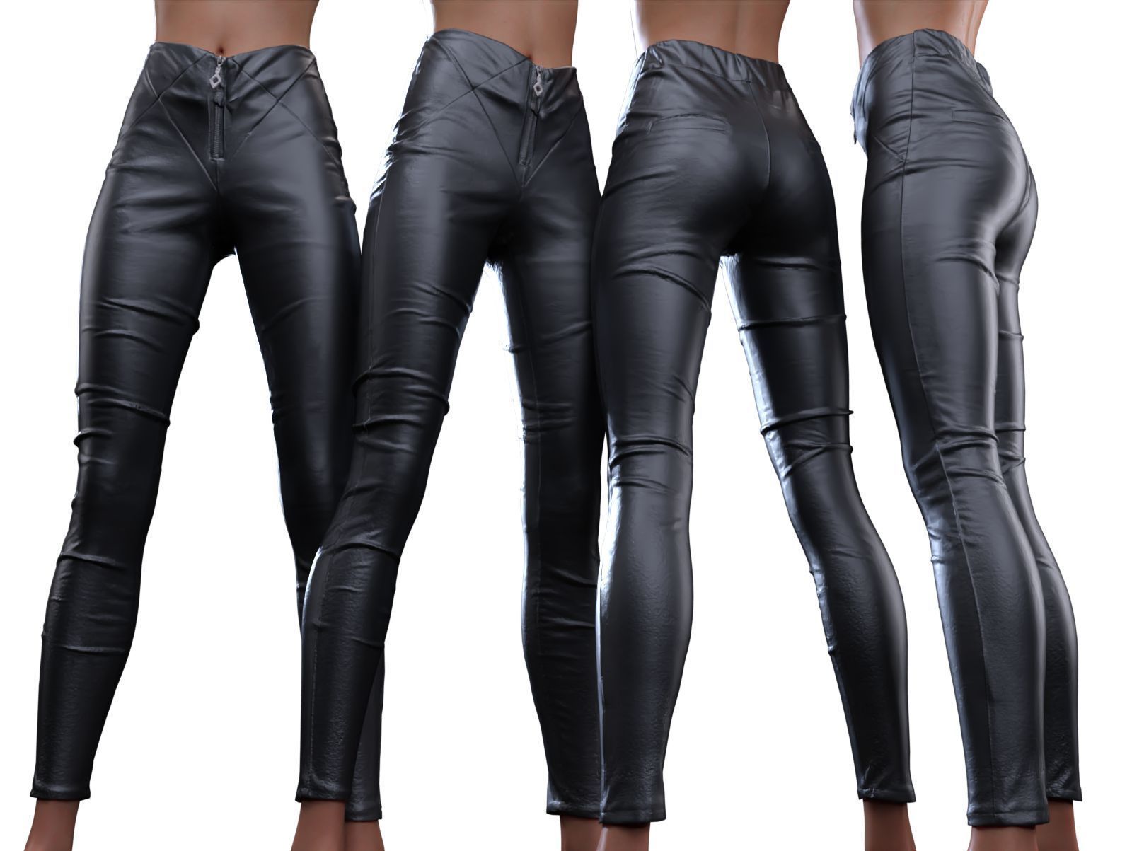 Cross Stitched Leggings 3D model_13