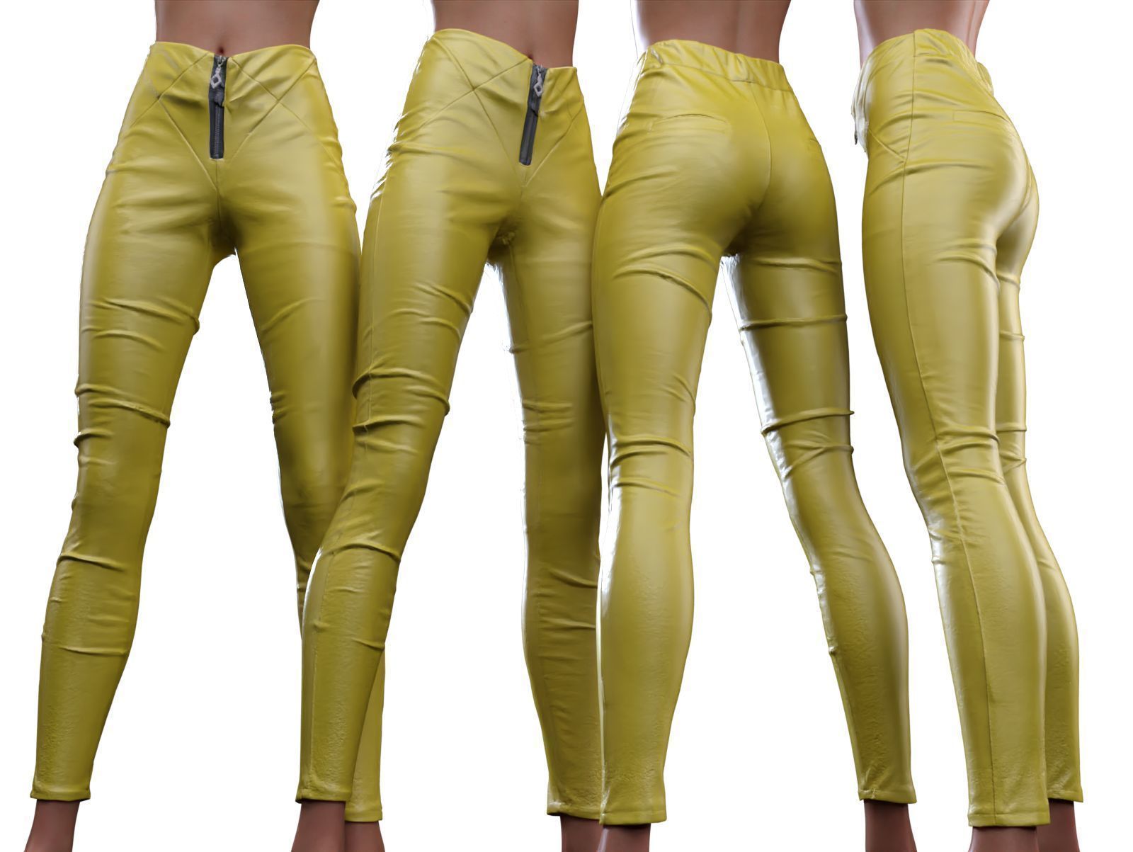 Cross Stitched Leggings 3D model_12