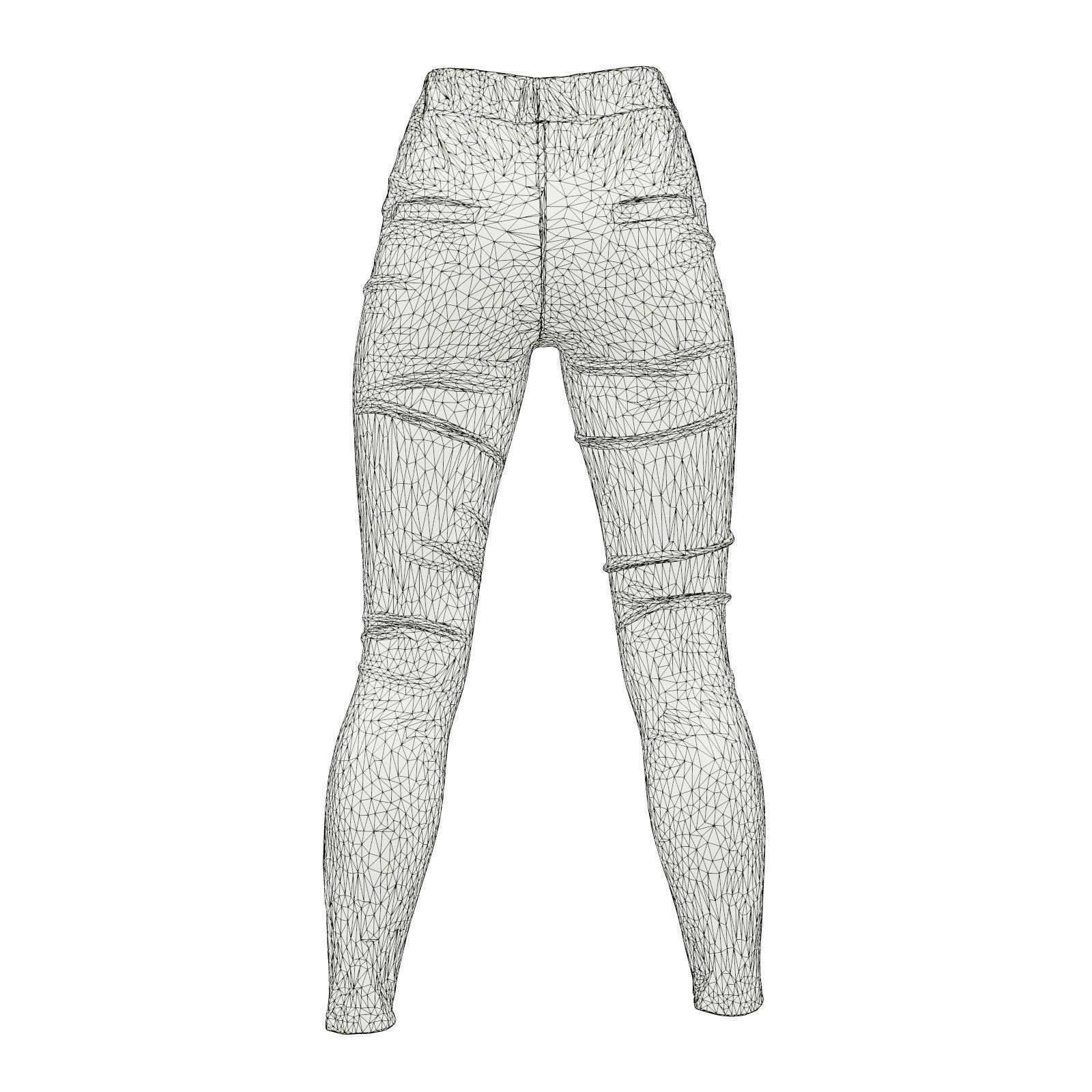 Cross Stitched Leggings 3D model_9