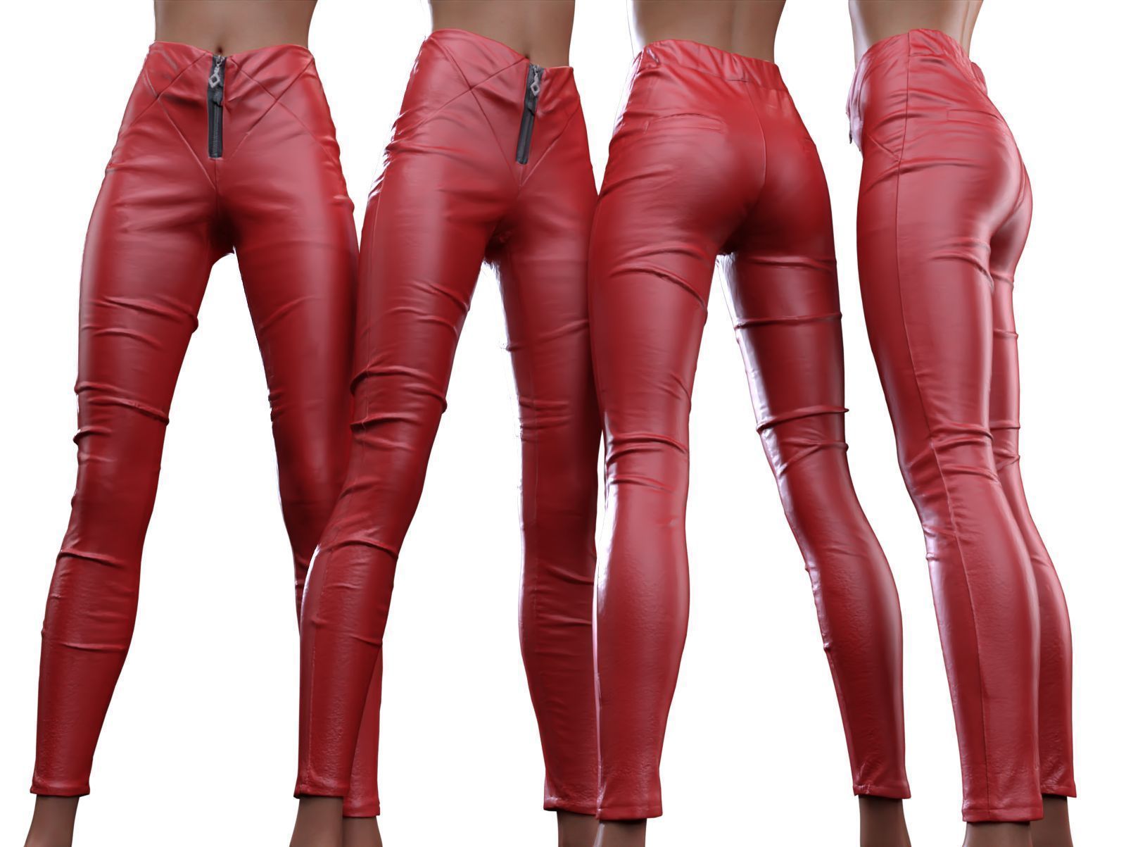 Cross Stitched Leggings 3D model_11