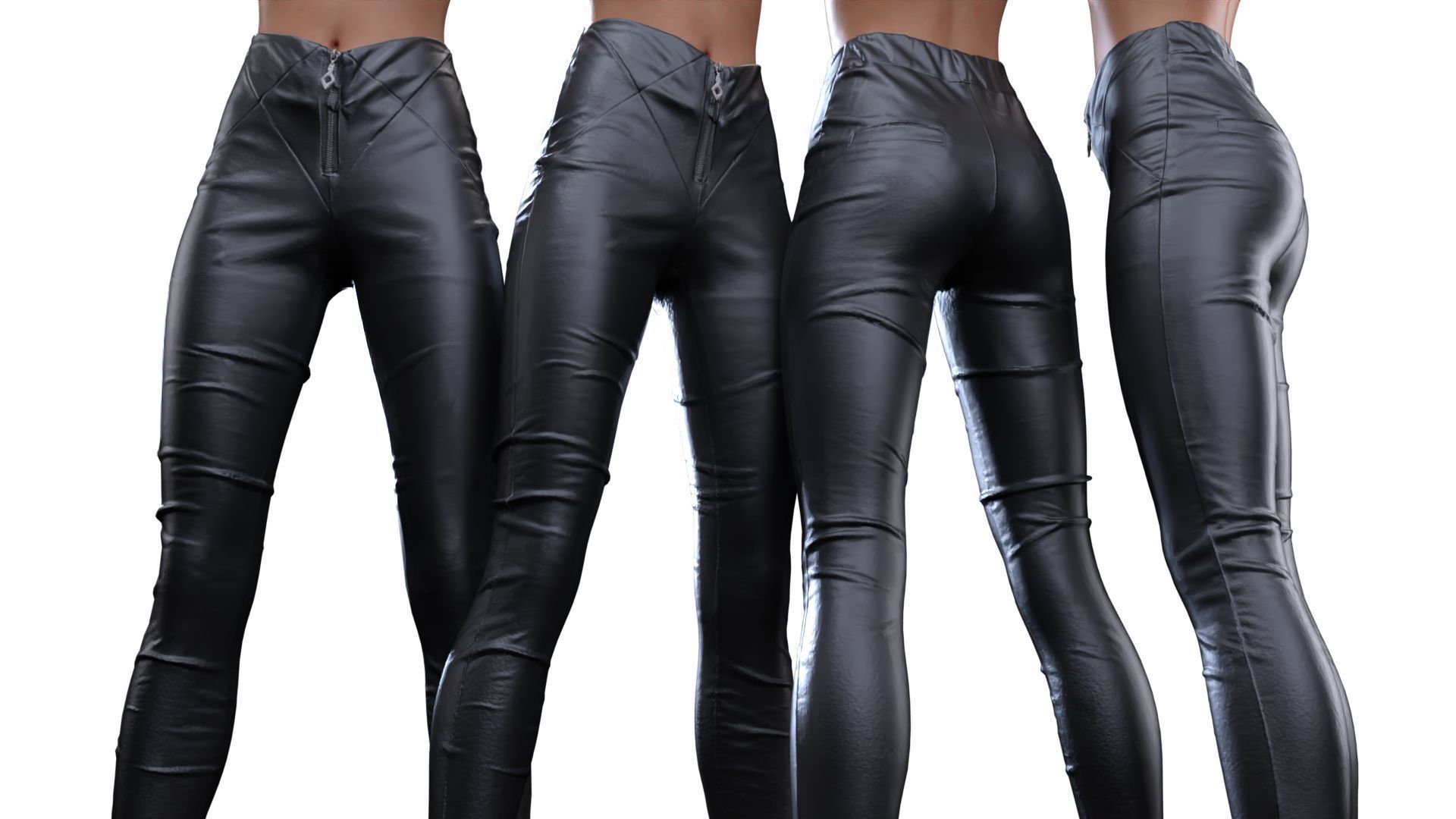 Cross Stitched Leggings 3D model_16